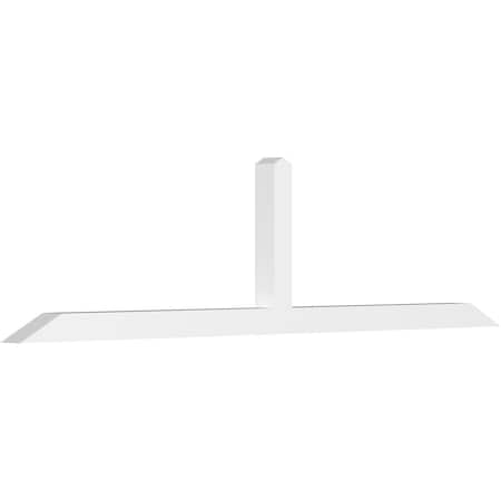Ekena Millwork Portland Architectural Grade PVC Gable Bracket, 108"W x 27"H x 4"D x 4"F, 6/12 Pitch GBP108X27X0404POR00